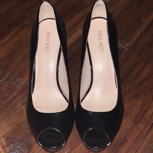 Nine West Black Qtpie Peep-toe Pumps